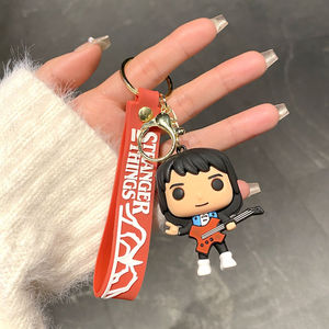 <span class=keywords><strong>Llavero</strong></span> de Silicona Ecológico 3D de <span class=keywords><strong>Stranger</strong></span> <span class=keywords><strong>Things</strong></span> con Diseño de Flor Canibal, Eleven y Dustin - Regalo Promocional de Moda - Product Image 4