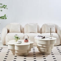 Vent crème moderne salon nuage petite Table lumineuse luxe ménage créatif Simple ensemble Table d'appoint