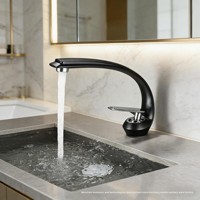 Robinet de lavabo monocommande en céramique blanc haut de gamme, design créatif et minimaliste, pour eau froide et chaude