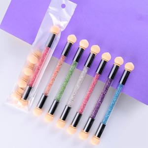 1pc Pinceau à ongles pour nail art à points floraux, stylo éponge pour dégradé de couleurs, avec tête remplaçable, multifonctionnel pour le vernis - Product Image 2