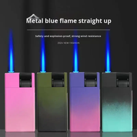 Briquet gonflable créatif personnalisé à couleur dégradée avec flamme bleue - Vente en gros usine de métal