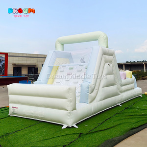 Thương mại Pastel màu <span class=keywords><strong>Inflatable</strong></span> trở ngại bouncy nhà <span class=keywords><strong>Combo</strong></span> với leo trượt - Product Image 2