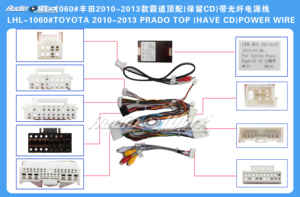 Android 2 Din Autoradio Multimedia Player Universal zubehör Kabel adapter Stecker Kabel für TOYOTA 2010-13 PRADO TOP - Product Image 2
