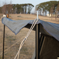 Tente Gonflable en Tissu Oxford 1-2 Personnes Camouflage Une Chambre Portable Légère Camping Glamping Protection Solaire Installation Facile 4 Saisons Anti-Moustiques