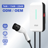 Nouveau chargeur domestique intelligent pour VE 2026, 11 kW, Wallbox Type 2, contrôle par application NACS, compatible OCPP 1.6, CE ETL