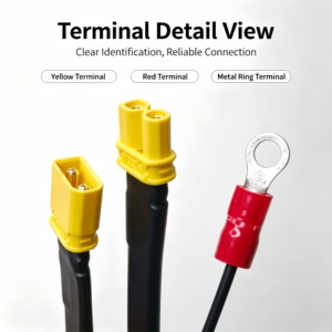 定制型 SHANWEI XT30U-F/XT30U-M 线束电阻器 O 型圈端子 16AWG 铜芯 PVC 电缆 汽车 5mm 家用电器 - Product Image 1