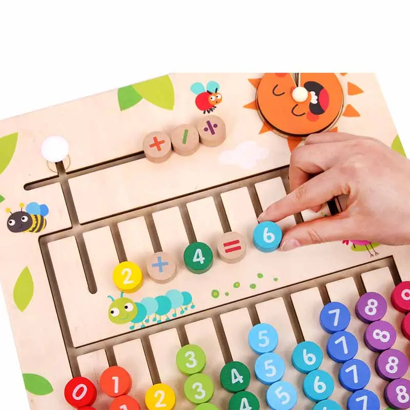 Wooden Math Toys for Children Montessori Materials Learning To Count Numbers Early Mathematics Education for Babies