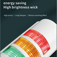 Tour de signalisation d'urgence multi-usage avec indicateur LED tricolore 24V/220V, en plastique durable, semi-cylindrique, à fixation murale pour ferme
