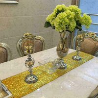 Nappe à paillettes or rose décoration chemin de table mariage chemin de table à paillettes