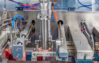Machine de remplissage et de scellage à vis sans fin pour sachets préformés à soufflets latéraux (M-Gusset) à 4 stations