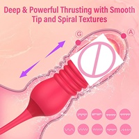 Série Rose Flower - Produits sexuels pour femmes - Masturbateur vibrant télescopique à charge magnétique - Jouet sexuel