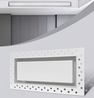 Profilé de grille en aluminium pour cloison sèche CVC, diffuseur d'air carré réglable, profilés d'extrusion en aluminium, usine