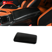 Pour BMW M2 G87 M3 G80 M4 G82 – Cache de garniture de boîte d'accoudoir central en fibre de carbone pour console centrale de voiture, panneau supérieur de rangement pour accoudoir