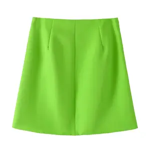 Veste blazer à manches longues pour femmes, col cranté, couleur verte, bouton unique, mode décontractée, 2023