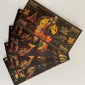 圣诞节前的噩梦主题金属双面金箔纪念钞票收藏礼品纪念品 - Product Image 5