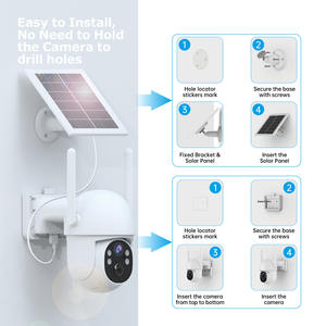 Kamera Keamanan Luar Ruangan Nirkabel 4G Bertenaga Surya, Kartu VSIM Terpasang, Penglihatan Malam Berwarna & Deteksi Gerakan AI - Product Image 5