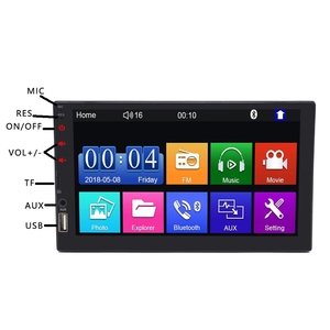 7023B Universal 2 Din 7 "Tela Sensível Ao Toque HD Car Multimedia Player Link Espelho Carro Invertendo <span class=keywords><strong>Display</strong></span> Dvd Player Com BT FM - Product Image 1