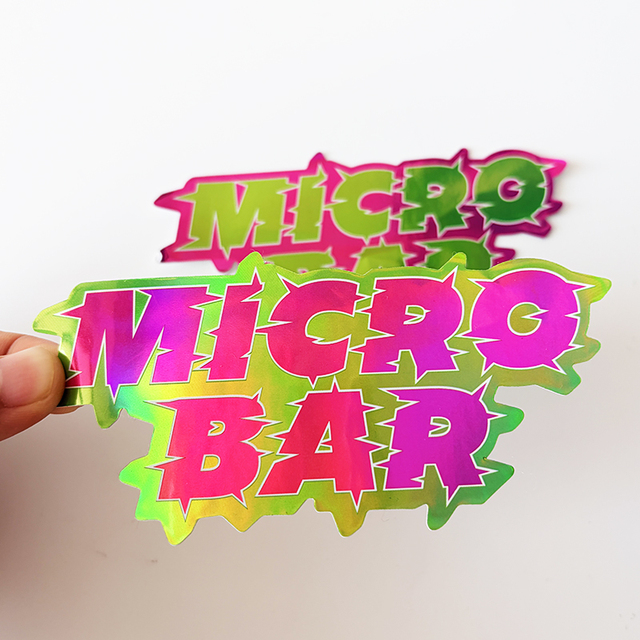 Premium Self-Adhesive Eco-Friendly Holographic Stickers-Waterproof Sparkle Decals Customized Design for Phone Laptop