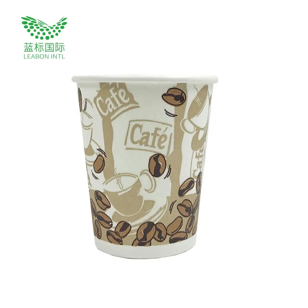 Cheap logo printed custom brand design coffee cup paper Cups with logo