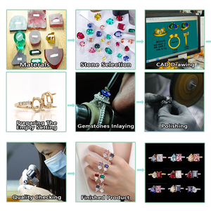 Bague en or massif 18 carats Starsgem, forme poire, sertie de pierres précieuses de laboratoire, halo, pierres précieuses de laboratoire - Product Image 6