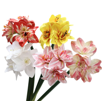 Fleurs artificielles en plastique Moonyan Real Touch Amaryllis, faites à la main, pour Noël, la fête des mères, les centres de table de mariage, les décorations d'intérieur