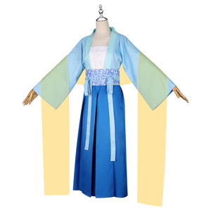 Starry Garden The Whispers of the Pharmacist Girl Cosplay Hanfu Costume de style ancien pour femme Thème Chat Bleu Vert - Product Image 4