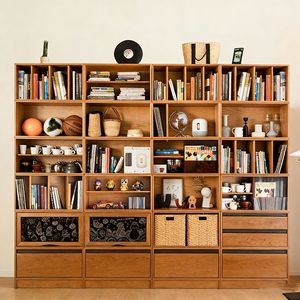 Modular <b>Solid</b> <b>Wood</b> Multi Functional Storage Cabinet Tv Stand <b>Bookcase</b> Living Room Home Furniture - Product Image 1