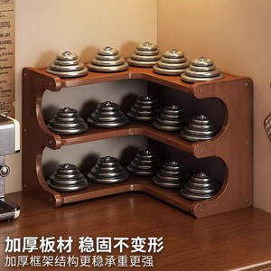 Étagère d'angle de bureau à 3 niveaux en bambou pour organiser les articles divers sur le comptoir de cuisine - Product Image 4