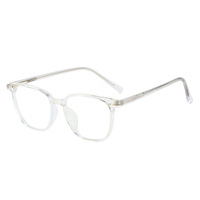 Lunettes anti-lumière bleue classiques, simples et tendance, à monture carrée, motif animalier, verres transparents, monture optique TR90