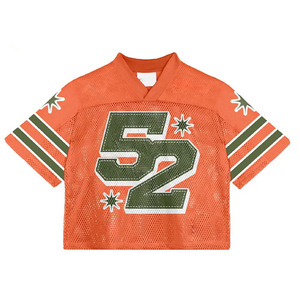 <span class=keywords><strong>Camiseta</strong></span> Deportiva Personalizada Estilo Streetwear para Hombre de Corte Ancho Tipo Jersey de Fútbol <span class=keywords><strong>Americano</strong></span> con Bordado y Sublimación en Poliéster - Product Image 1