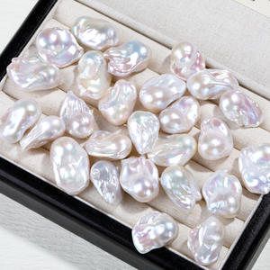 Perles de sirène blanches d'eau douce naturelles en gros, forte luminosité, forme irrégulière, matériaux faits à la main pour le bricolage - Product Image 2