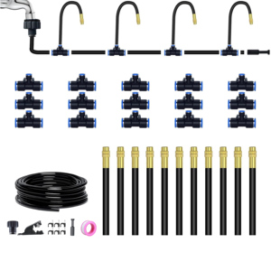 Adjustable 360. Drip <b>Irrigation</b> Kit Brass Garden Watering Fog Misting System for Lawn and House Yard Plants - Product Image 1