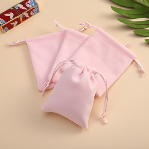 Bolsa de Regalo Rosa de Terciopelo con Cordón, Personalizada al por Mayor, para Recuerdos de Fiesta de Bodas - Product Image 4