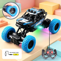 Voiture de Course pour Enfants Télécommandée USB, Véhicule Tout-Terrain Lumineux à Escalader, Jouet Idéal Cadeau d'Anniversaire ou de Fêtes pour Garçons