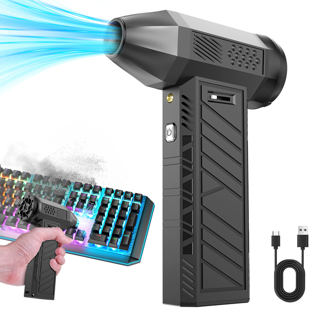 Portable 13000RPM Power Jet Drying Mini Super Jet Blower Air Duster Mini Fan Blower Dryer for Car Cleaning BBQ