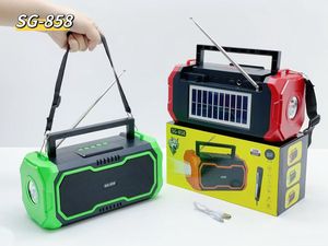 Altavoz Portátil Estéreo SG-858 con Bluetooth, <span class=keywords><strong>Radio</strong></span> <span class=keywords><strong>FM</strong></span>/TF/USB, Manos Libres, Supergraves, Linterna, Cargador con Paneles Solares - Product Image 5