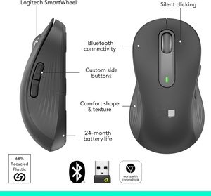 Mouse Wireless Multi-Dispositivo <span class=keywords><strong>con</strong></span> Connettività USB, Scorrimento Silenzioso per Laptop, Desktop e Lavoro al Computer - Product Image 6