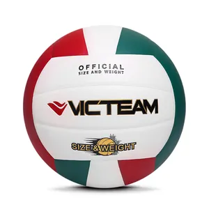 Ballon de Volleyball de plage de taille officielle, en tissu imprimé personnalisé, blanc, robuste, d'entraînement
