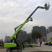 Piattaforma di Lavoro Aerea Elettrica Telescopica Articolata Semovente 12m 14m 16m 18m 20m 22m - Sollevatore a Braccio, Cesta Aerea, Piattaforma Aerea per Lavori Aerei