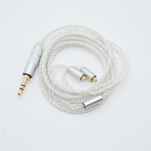 Cable de repuesto de audio MMCX, cable de nailon de cobre plateado de 1,2 M para auriculares Shure SE535 - Product Image 4