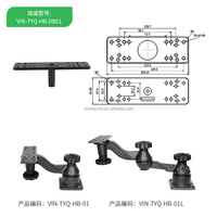 Soporte de brazo oscilante horizontal de 6 "compatible con Garmin, Humminbird, Lowrance Más DE LA VIN-TYQ-HB-01