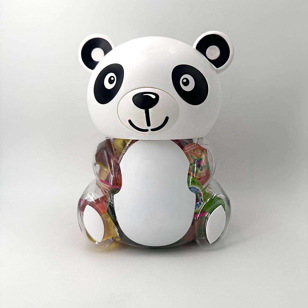 Jelly Bottle 2000ml Cute Animal Panda Shaped Plastic Bottle Screw Cap Plastic Jar Packing Fruity Flavor Jelly Cup for Kids