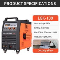 Portable intégré dans le compresseur d'air onduleur Plasma coupe MMA 2 en 1 Machine à souder Air Plasma Cutter LGK 100 Igbt avec torche