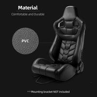 Sièges de course universels en cuir de haute qualité avec coutures spéciales, réglables pour simulateur de conduite