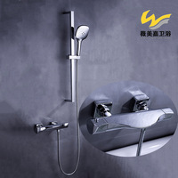 Ensemble de robinetterie de douche thermostatique double Vimijia en cuivre pur fileté, portable, pour usage domestique, incluant baignoires et douches