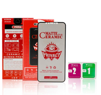 Film céramique mat anti-espion pour écran de confidentialité pour iPhone 14 13 12 11 Téléphone portable Protection d'écran en hydrogel