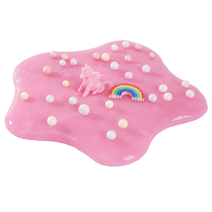Factory Price Crystal <b>Slime</b> pink Soft Stretch unicorn Crystal Putty with rainbow Accessories Bag Packaging 80g <b>Slime</b> for Kids - Product Image 4