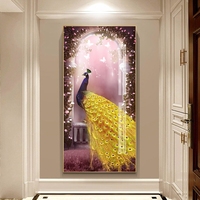 3D à 18D fond D'écran décoration papier peint pour la décoration de la maison paon accroche une photo