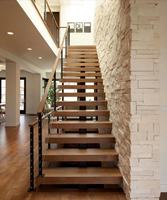 VIKO Rampe de câble d'escalier Mono Stringer en bois de chêne américain