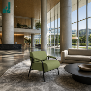 Silla <span class=keywords><strong>de</strong></span> <span class=keywords><strong>Oficina</strong></span> Minimalista Tapizada en Tela, Sillón Individual Estilo Occidental para Recepción Comercial, Sala <span class=keywords><strong>de</strong></span> Espera, <span class=keywords><strong>Muebles</strong></span> <span class=keywords><strong>de</strong></span> <span class=keywords><strong>Oficina</strong></span> - Product Image 3